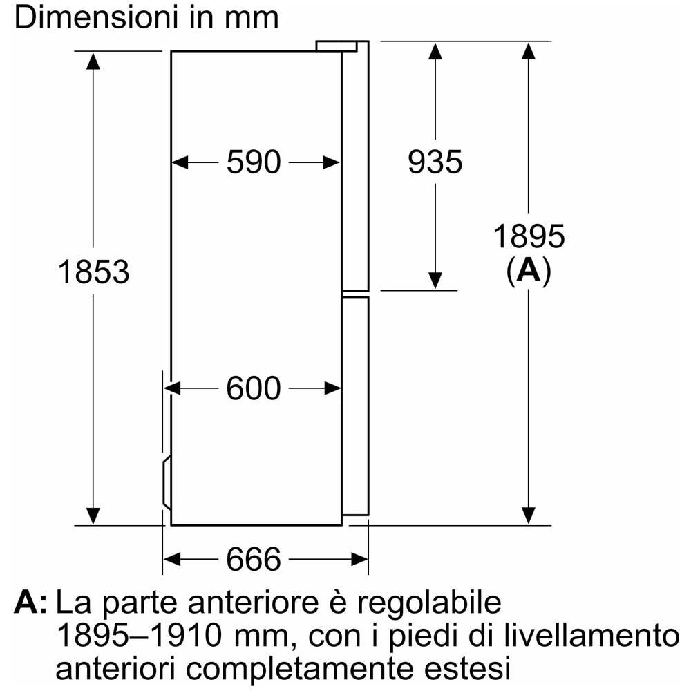 Serie 4 KMC85LBEA frigorifero side-by-side Libera installazione 547 L E Nero - Foto 11