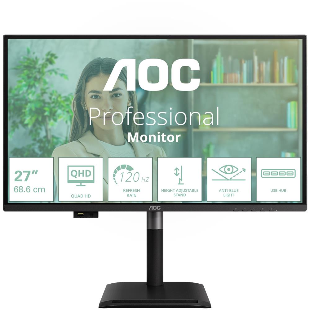 Monitor 27" IPS Flat Q27P4U Wide Quad HD Tempo di risposta 4 ms - Foto 11