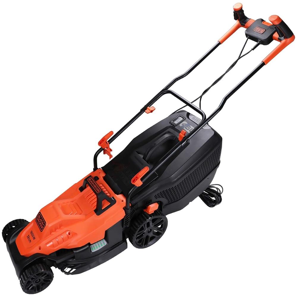 Tagliaerba a Spinta BEMW471BH-GB Larghezza Taglio 38 cm Potenza 1600 W Colore Nero /Arancione - Foto 1