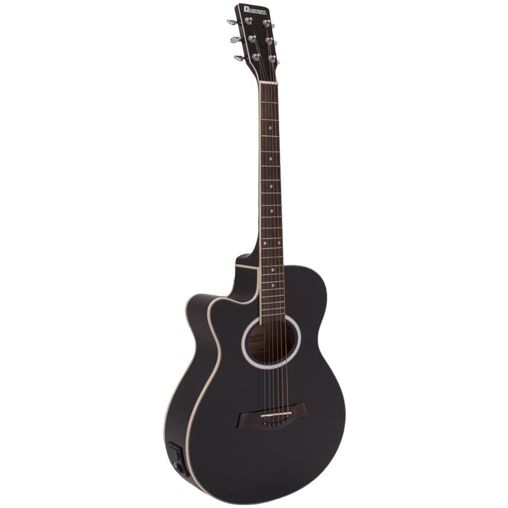 Chitarra Elettro Acustica Western Mancina Spalla Mancante Aw-400 Colore Nero - Foto 1
