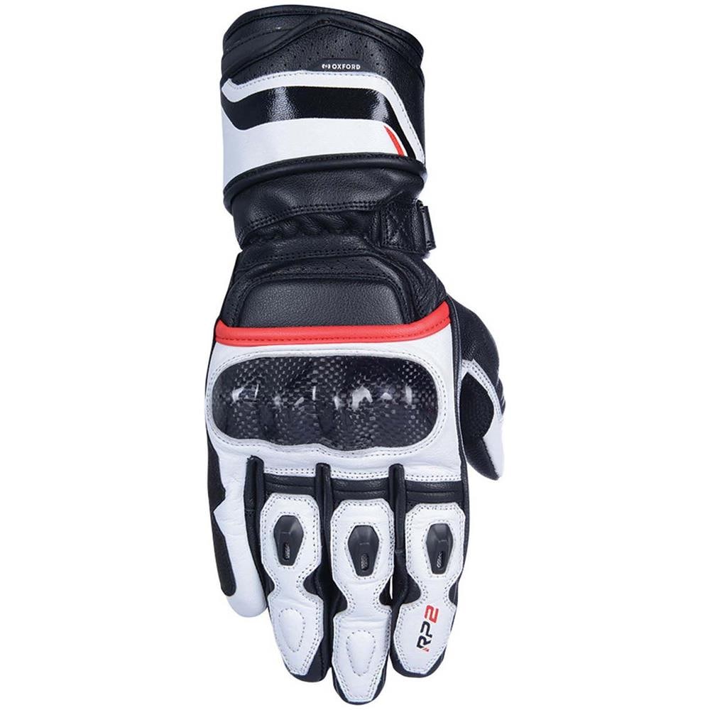 Guanti Moto In Pelle Rp-2 2.0 Long Sports Nero Bianco Rosso (xl, Nero) - Foto 1