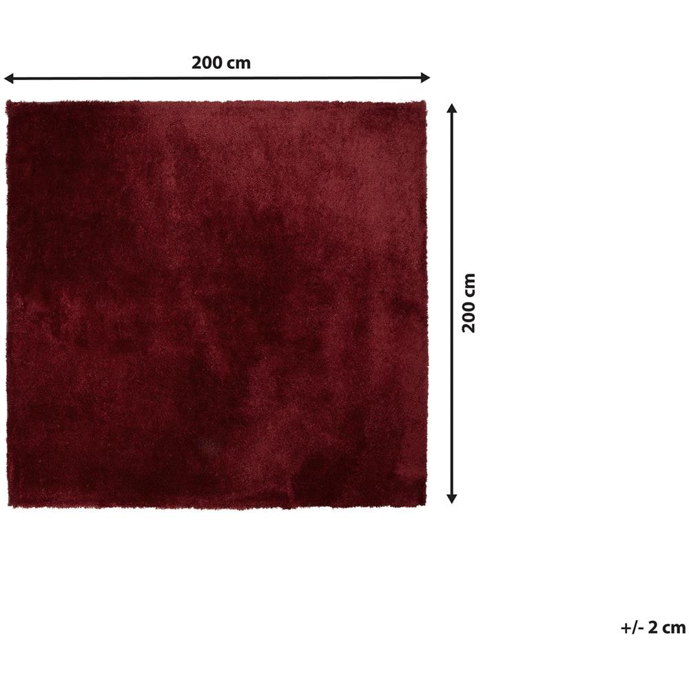 Tappeto Shaggy Rosso Scuro 200 X 200 Cm Evren - Foto 2