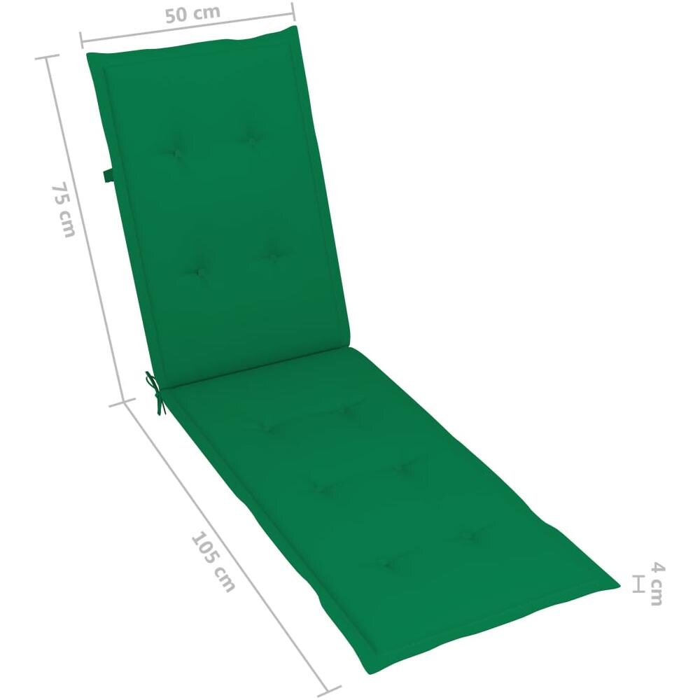 Cuscino Per Sdraio Verde (75+105) x50x4 Cm - Foto 10