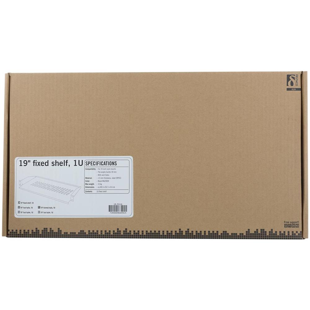 19-FH16 scaffale Mensola modulare A muro Acciaio Nero - Foto 2