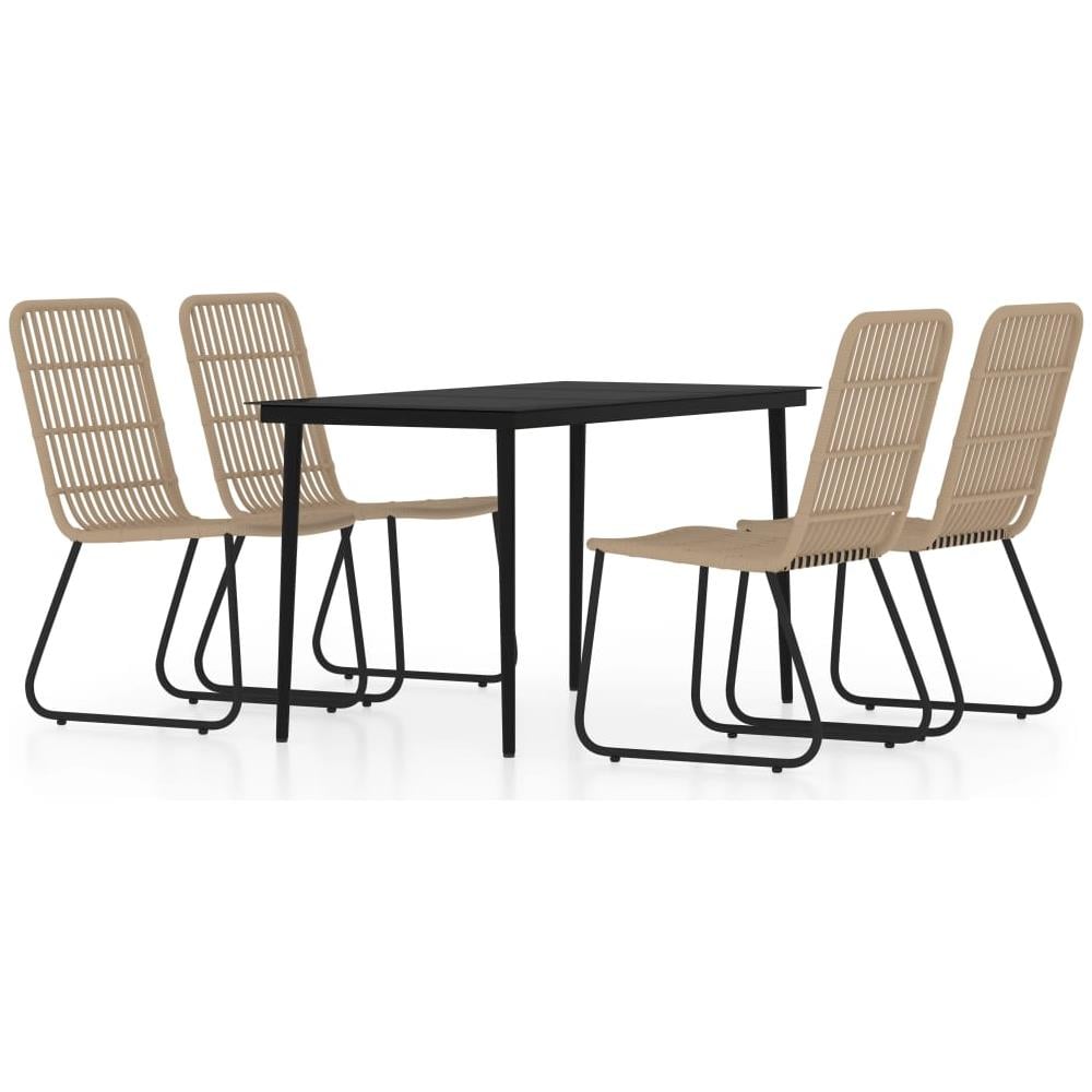 Set Mobili Da Pranzo Per Giardino 5 Pz Rovere - Foto 1