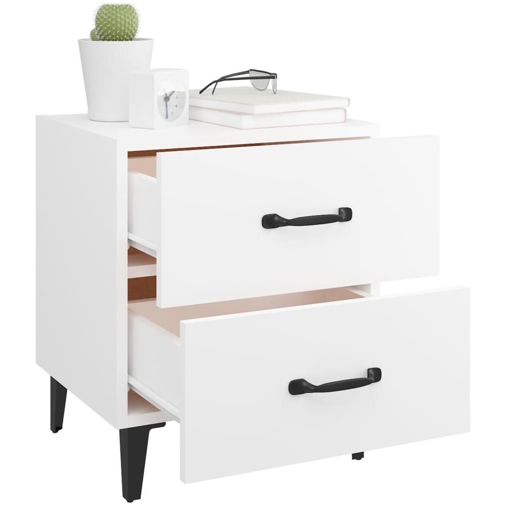 Comodino Bianco 40x35x47,5 Cm - Foto 2