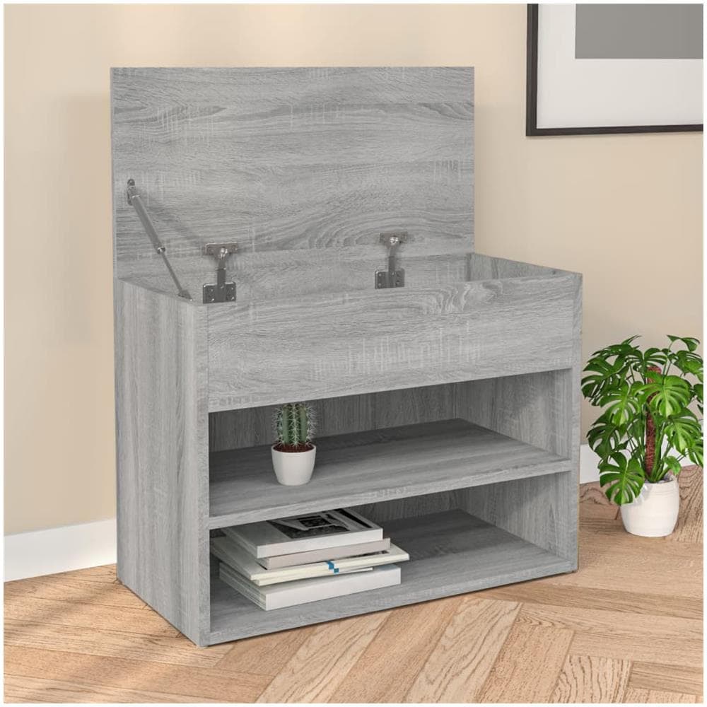 Scarpiera Grigio Sonoma 60x30x45 Cm In Legno Multistrato - Foto 1