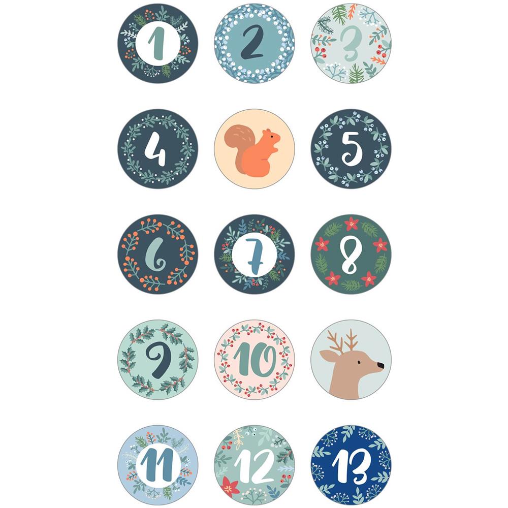 Adesivi Rotondi Per Il Calendario Dell'avvento - Animali - Foto 1