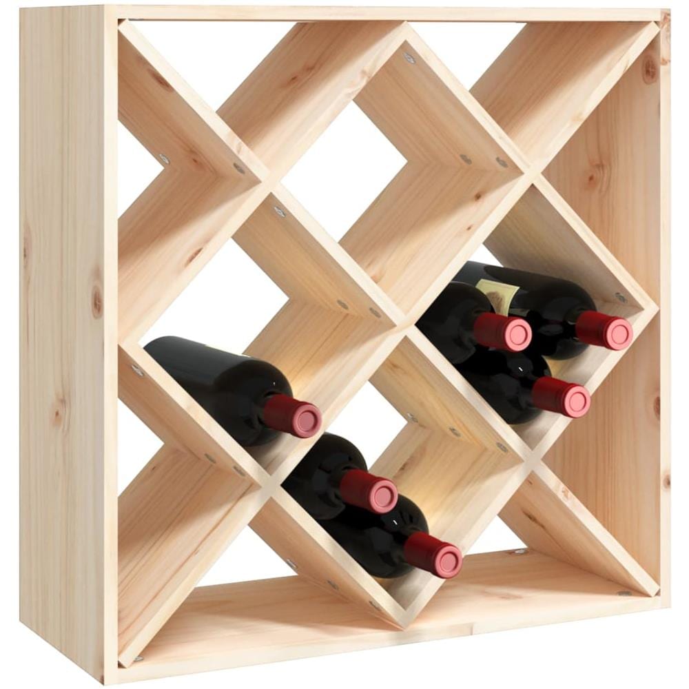 Portabottiglie 62x25x62 cm in Legno Massello di Pino - Foto 3