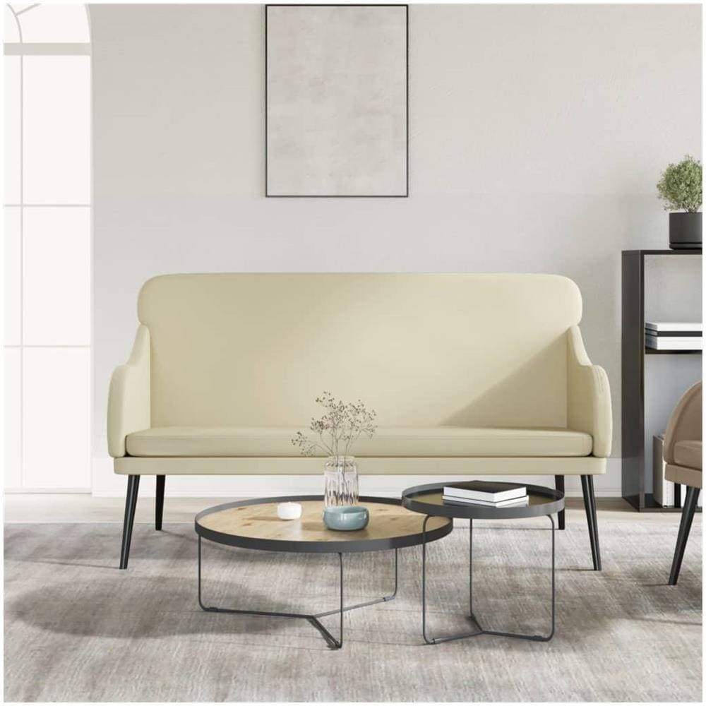 Panca Crema 110x76x80 Cm In Similpelle - Foto 1