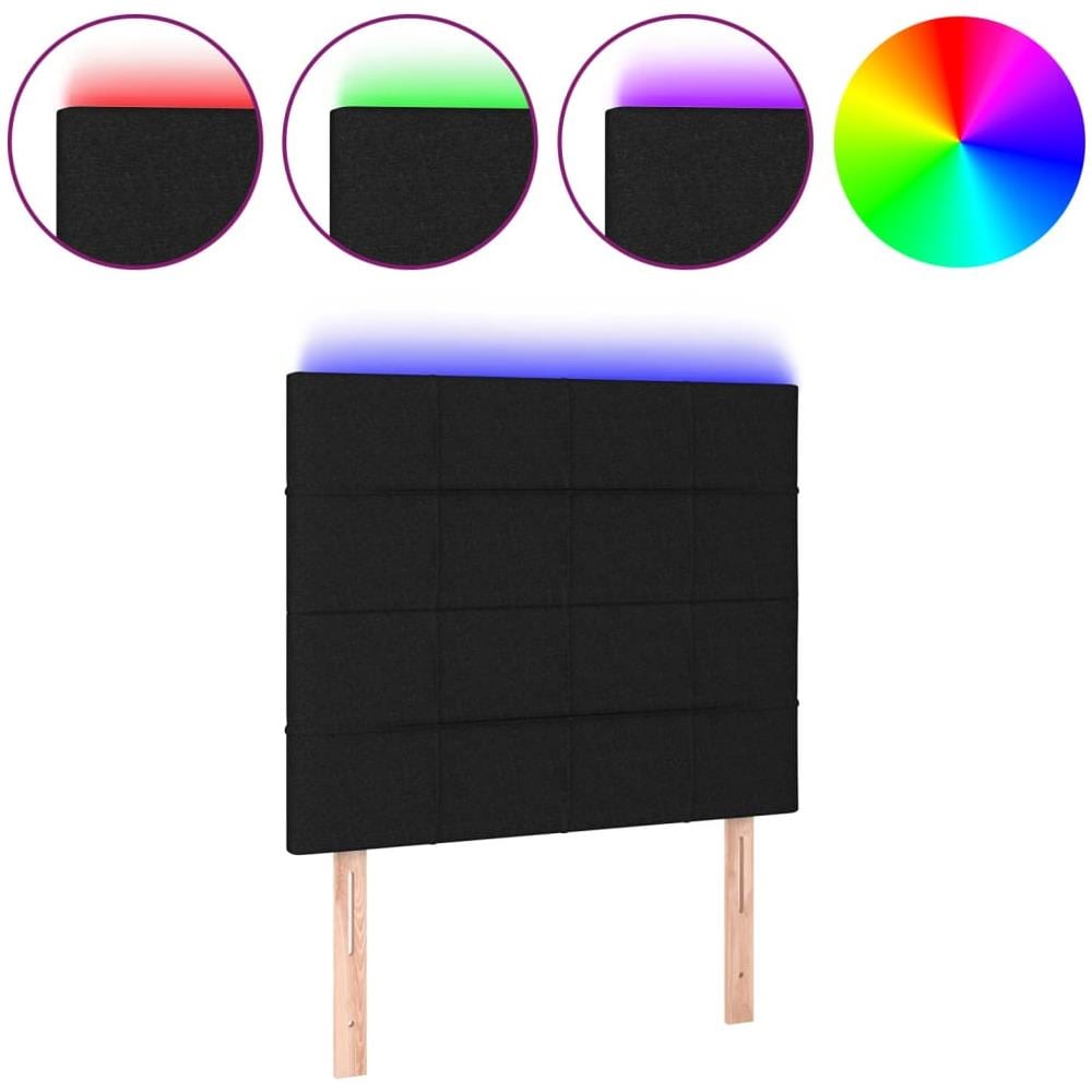 VIDAXL - Testiera A Led Grigio Scuro 147x16x78/88 Cm In Tessuto - 5