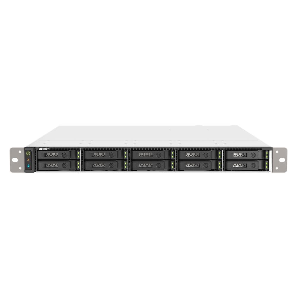 1U 10-bay all flash NAS, U. 2/U. 3 NVMe PCIe Gen4 x4 and SATA 6Gbps bays, AMD EPYC 7302P 16C 32T 3.1GHz, boost up to 3.2GHz, 128GB RIMM DR4 ECC RAM, 2 x 25GbE, 2 x 2.5GbE, 2 x PCIe Gen4 x16 slots, iSCSI, NFS, SMB, FC SAN, RAID support - Foto 1