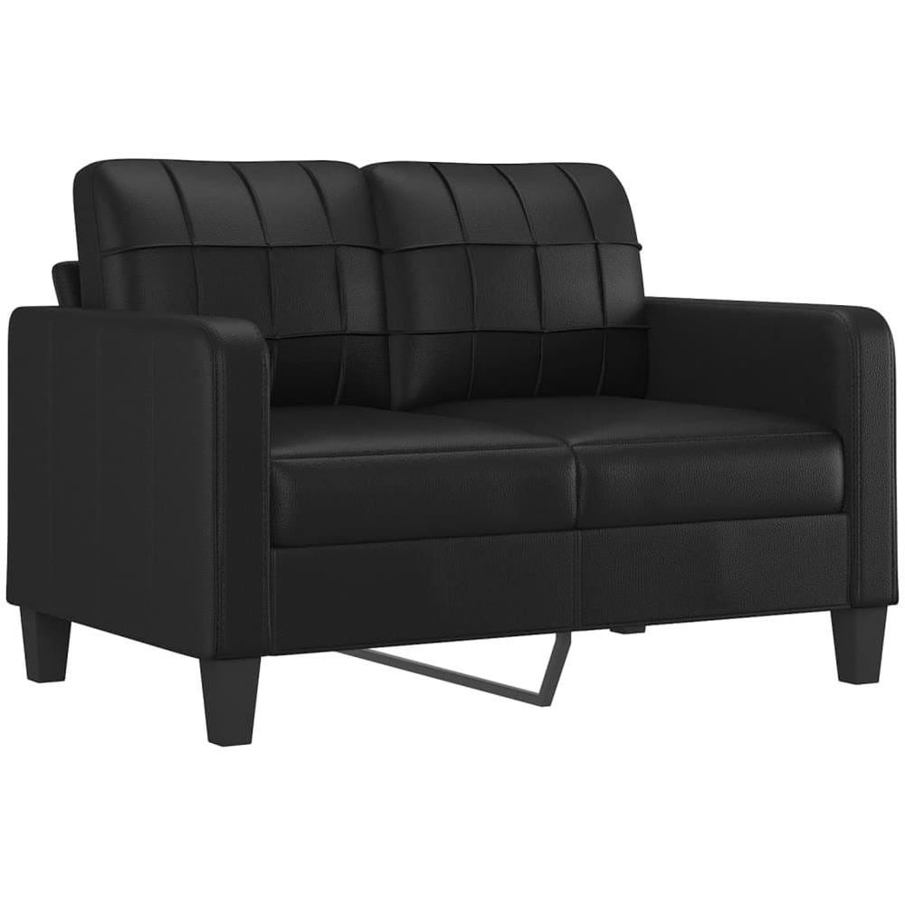 Set Di Divani 2 Pz Con Cuscini Nero In Similpelle - Foto 3