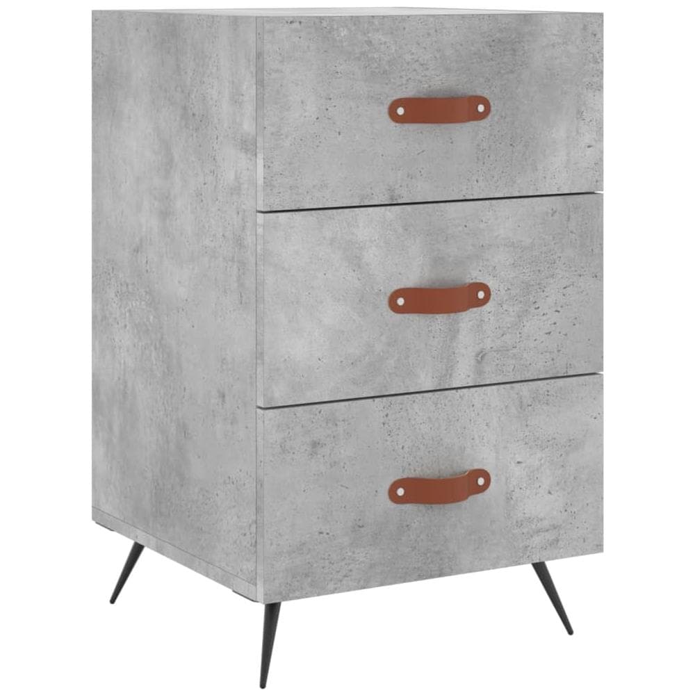Comodino Grigio Cemento 40x40x66 Cm In Legno Multistrato - Foto 2