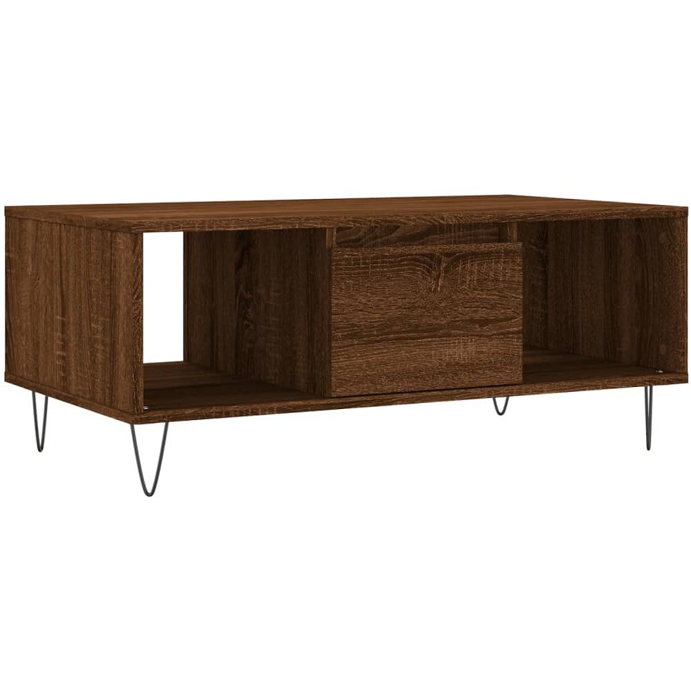 Tavolino Da Salotto Rovere Marrone 90x50x36,5 Cm In Multistrato - Foto 2