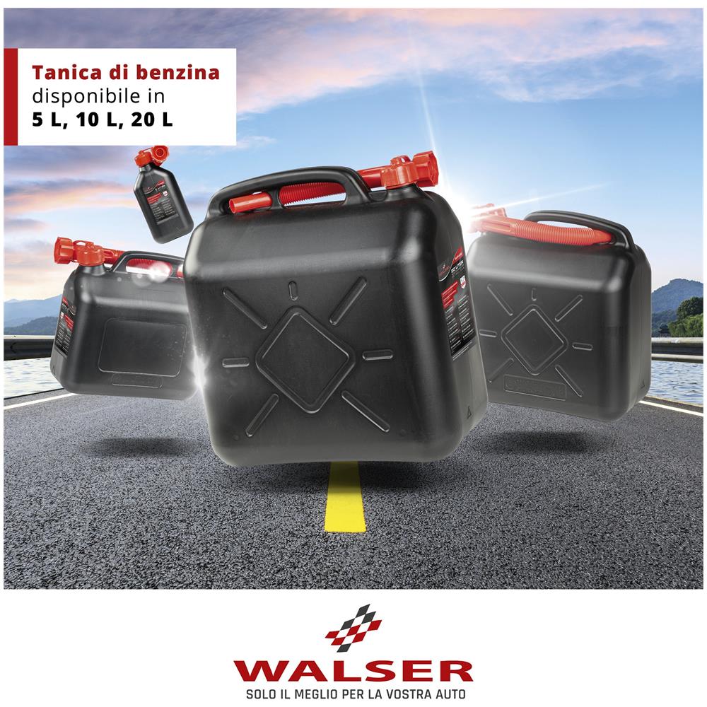 Tanica Di Benzina 5 Litri, Tanica Di Carburante Omologata Un, Tanica Di Riserva Con Tappo Di Sicurezza Nera /rosso - Foto 6