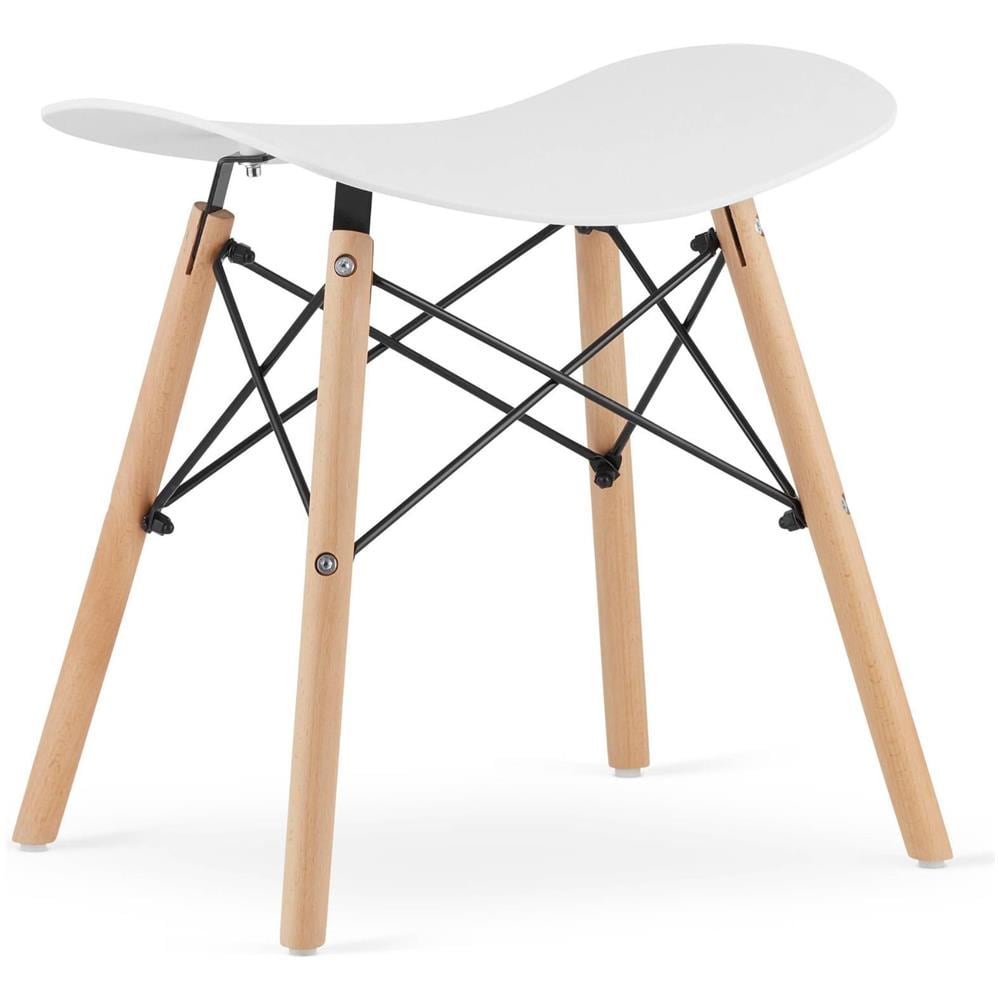 Sgabello Valora CORFU bianco moderno design ergonomico x4 - Foto 2
