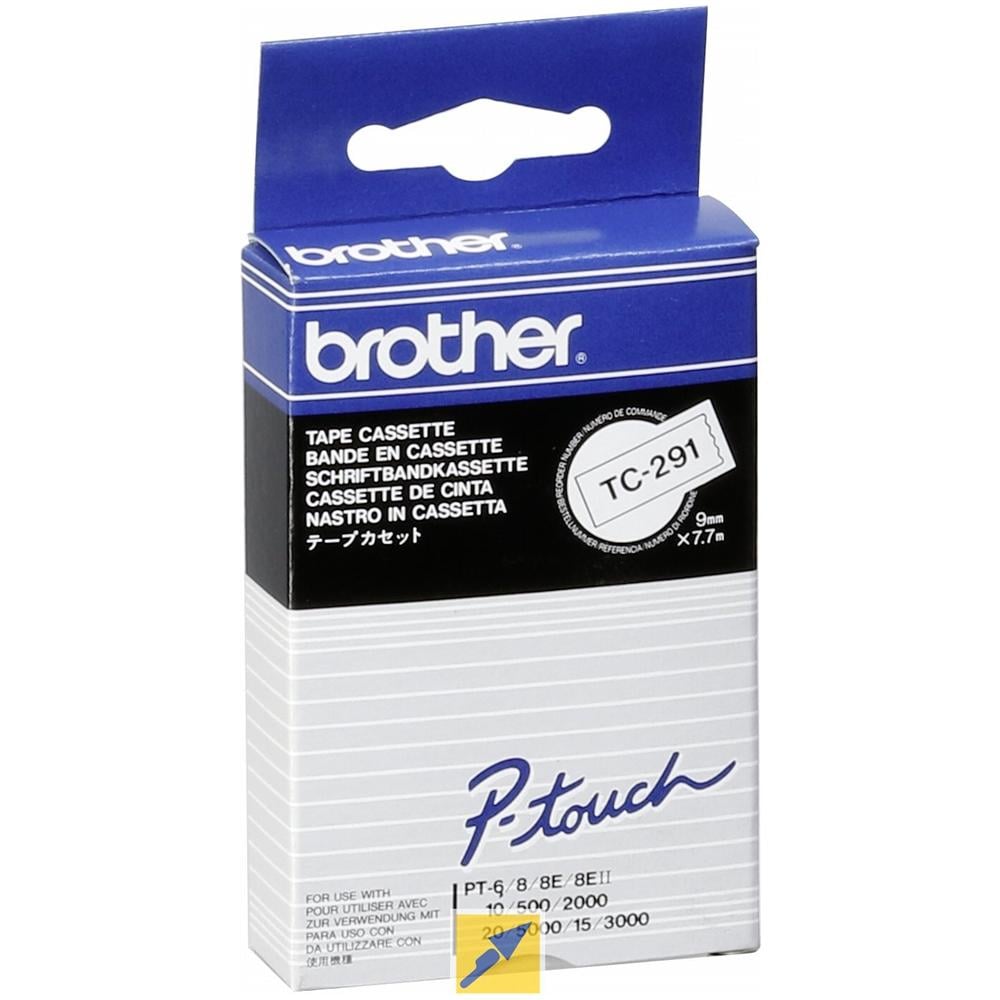 Nastro Laminato per Etichettare Nero su Bianco - Foto 1