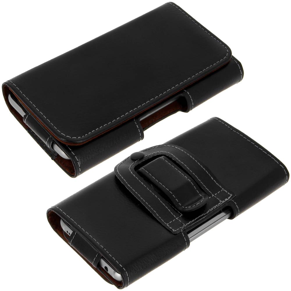 Custodia Smartphone Universale Taglia Xl Passante Cintura + Clip Pelle Nera - Foto 1