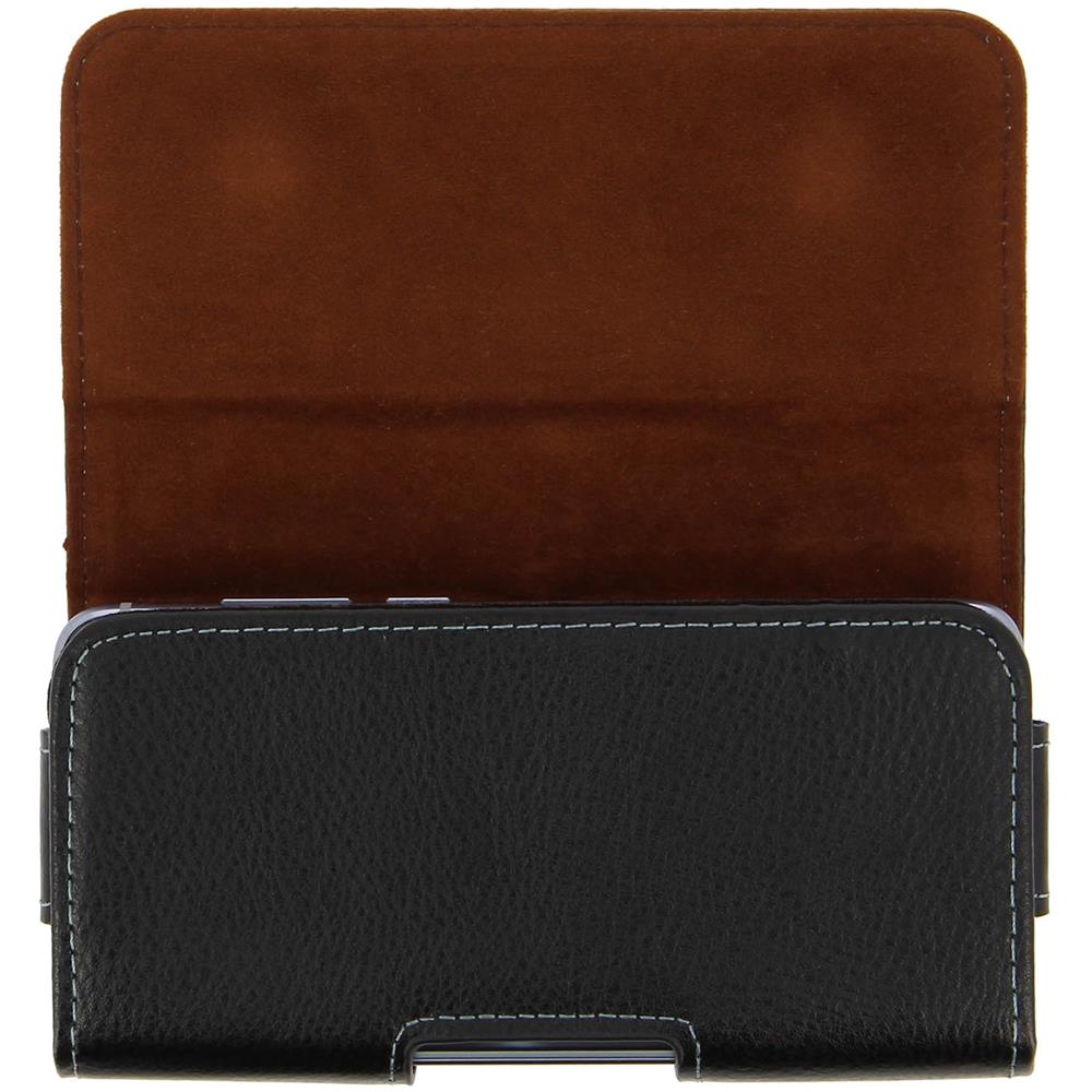 Custodia Smartphone Universale Taglia Xl Passante Cintura + Clip Pelle Nera - Foto 2