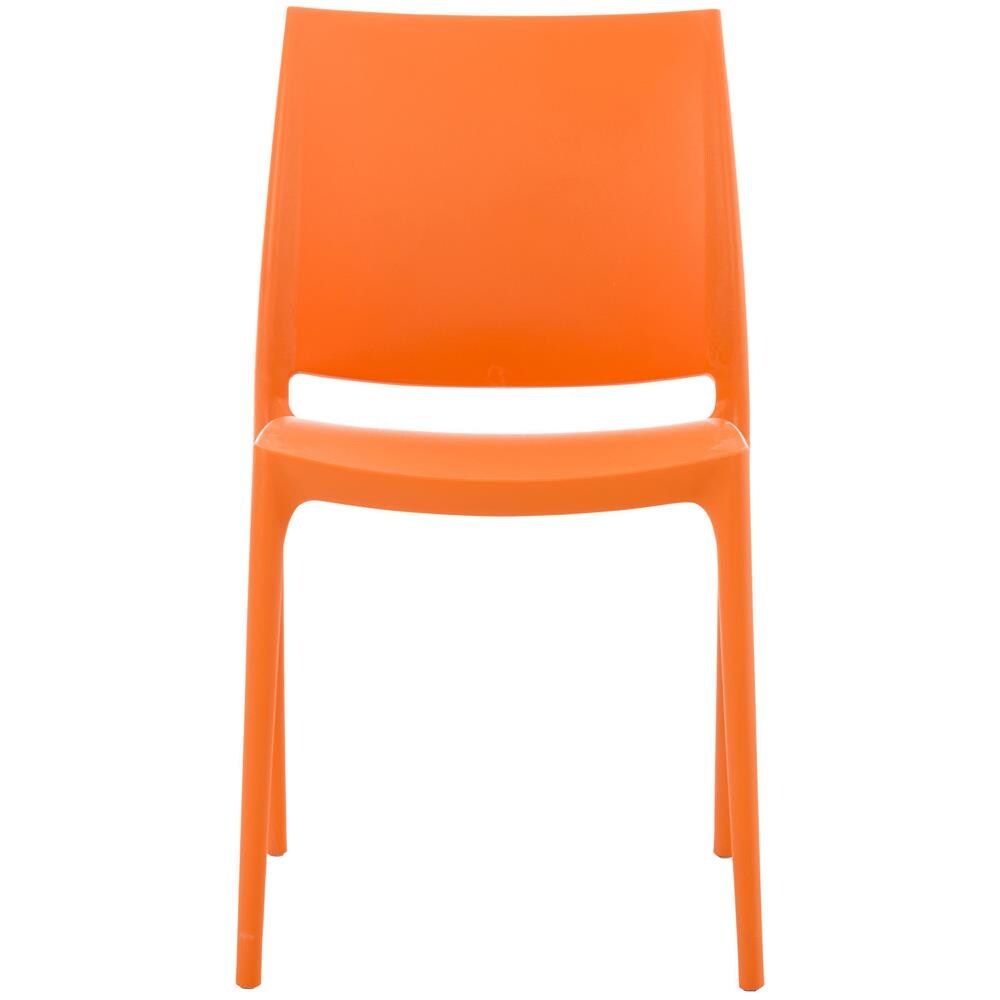 Mendler Sedia CP205 Design Moderno 53x56x80cm impilabile Arancio 
