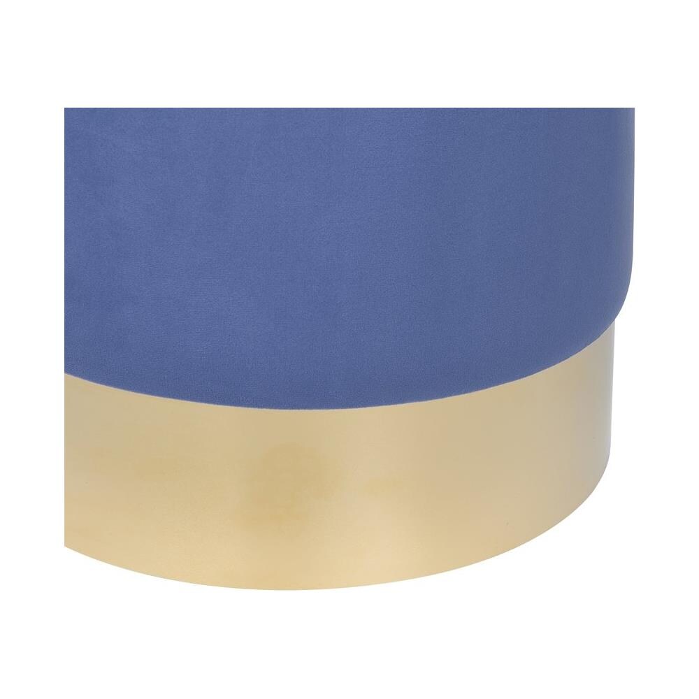 Pouf In Velluto Blu Sophia - Foto 2
