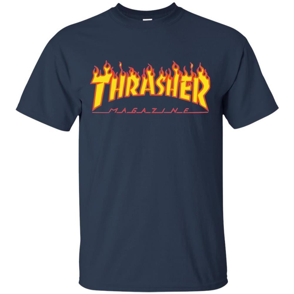 T-shirt Thrasher Flame Logo Blu Scuro (s, Blu Scuro)  - Foto 5
