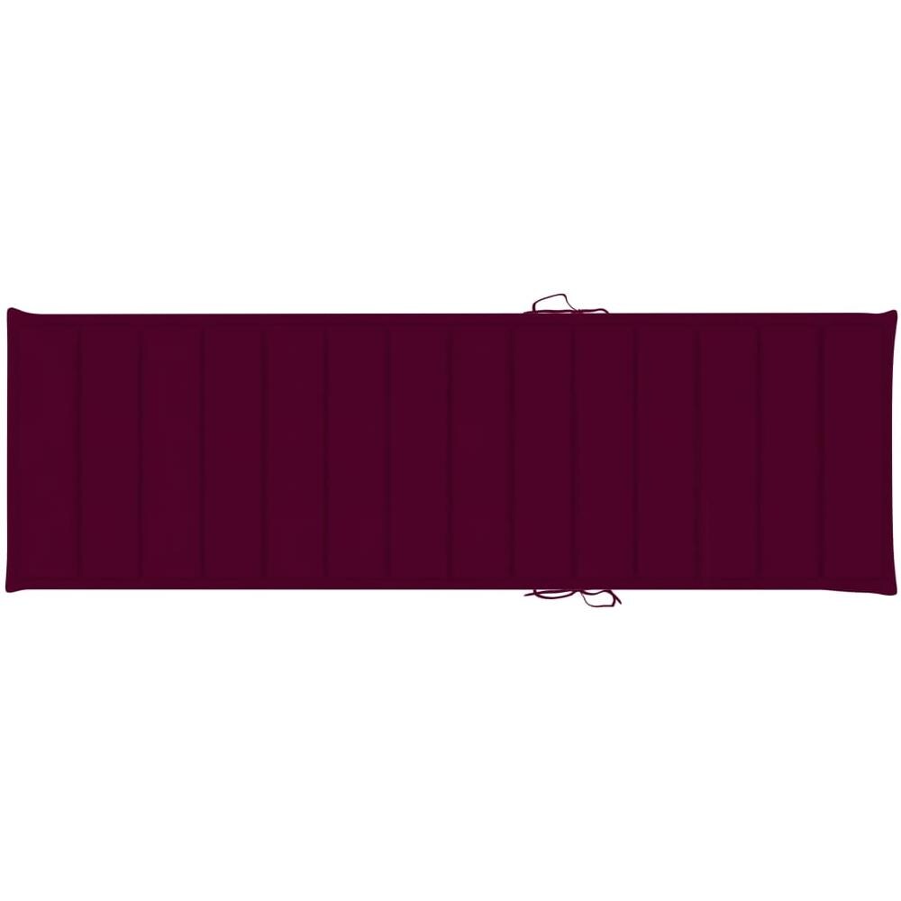 Cuscino Per Lettino Prendisole Rosso Vino 200x60x4cm In Tessuto - Foto 2