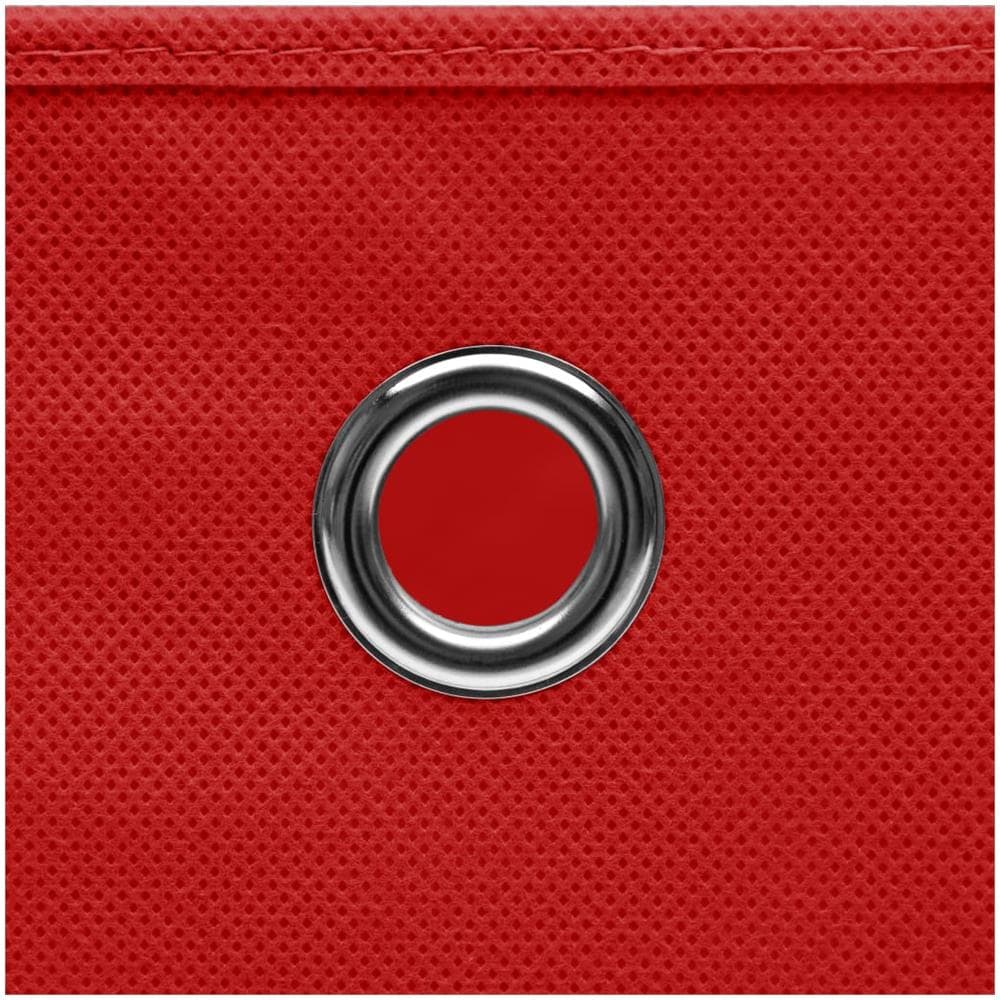 Contenitori 4 Pz In Tessuto Non Tessuto 28x28x28 Cm Rosso - Foto 2