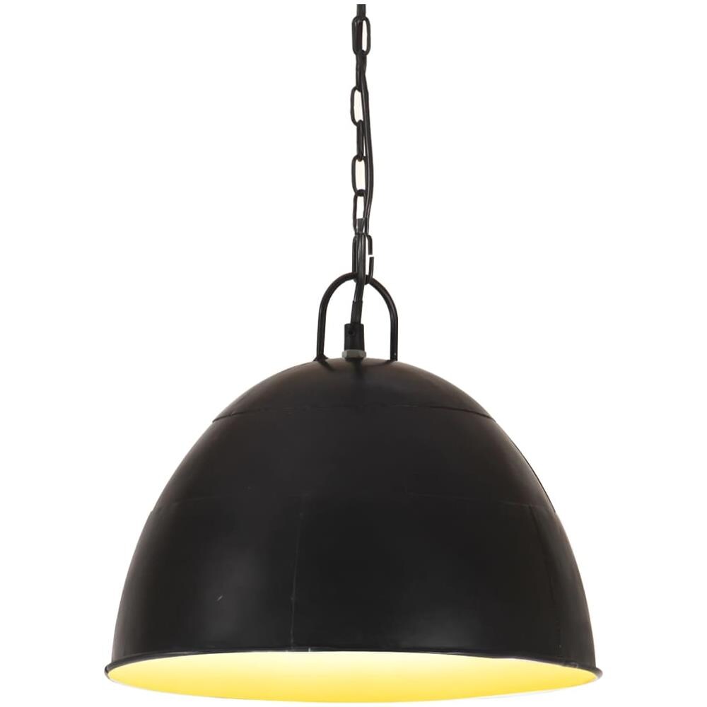 Lampada Industriale Vintage 25 W Nera Rotonda 31 cm E27 - Foto 1