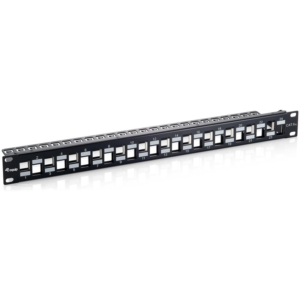 Cat6A Keystone Patch Panel, 10G Ethernet, Cat6A, 48,26 cm, 9,27 cm, 4,36 cm, Grigio - Foto 2