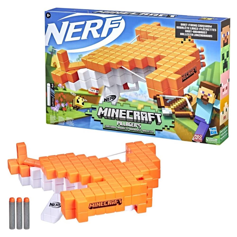 Nerf - Minecraft - Balestra Lancia-dardi Pillager's Crossbow - Foto 2
