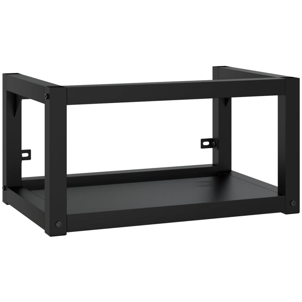 Telaio Per Lavabo Da Bagno Con Lavabo Integrato Nero In Ferro - Foto 3