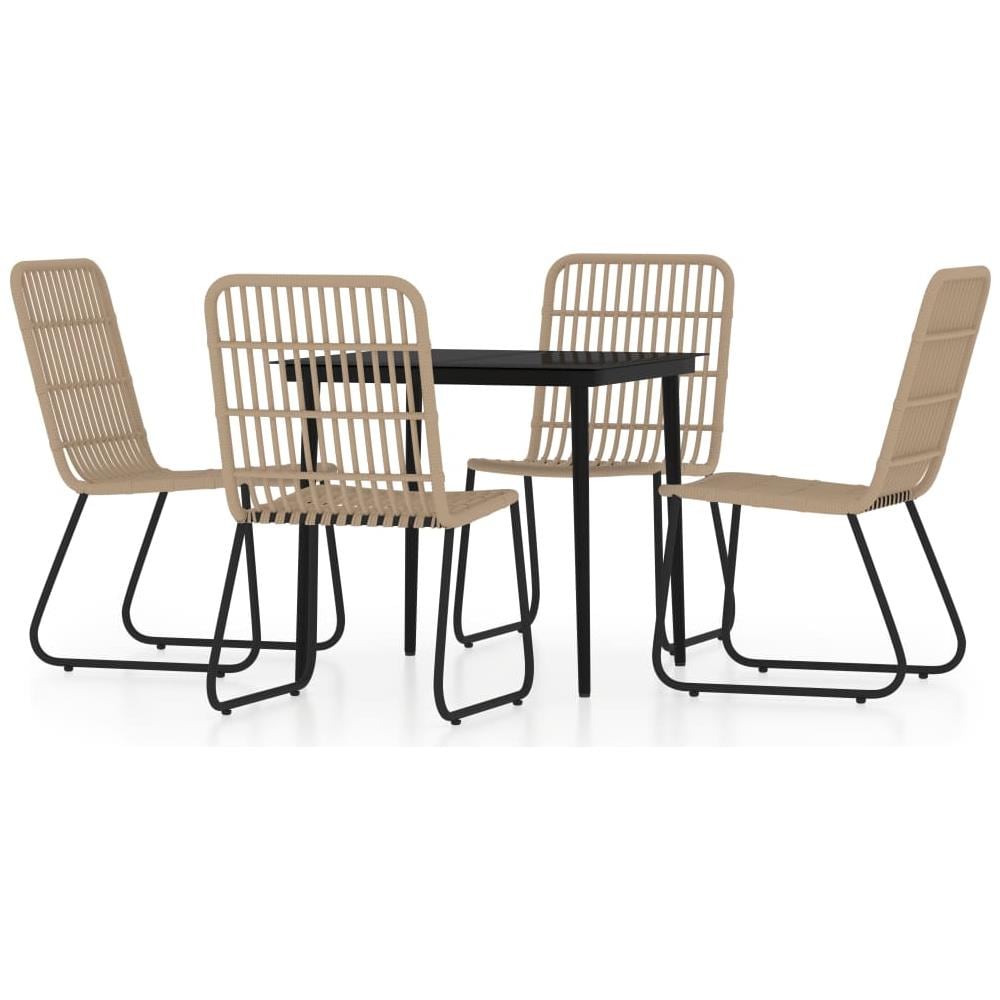 Set Mobili Da Pranzo Per Giardino 5 Pz Rovere - Foto 1