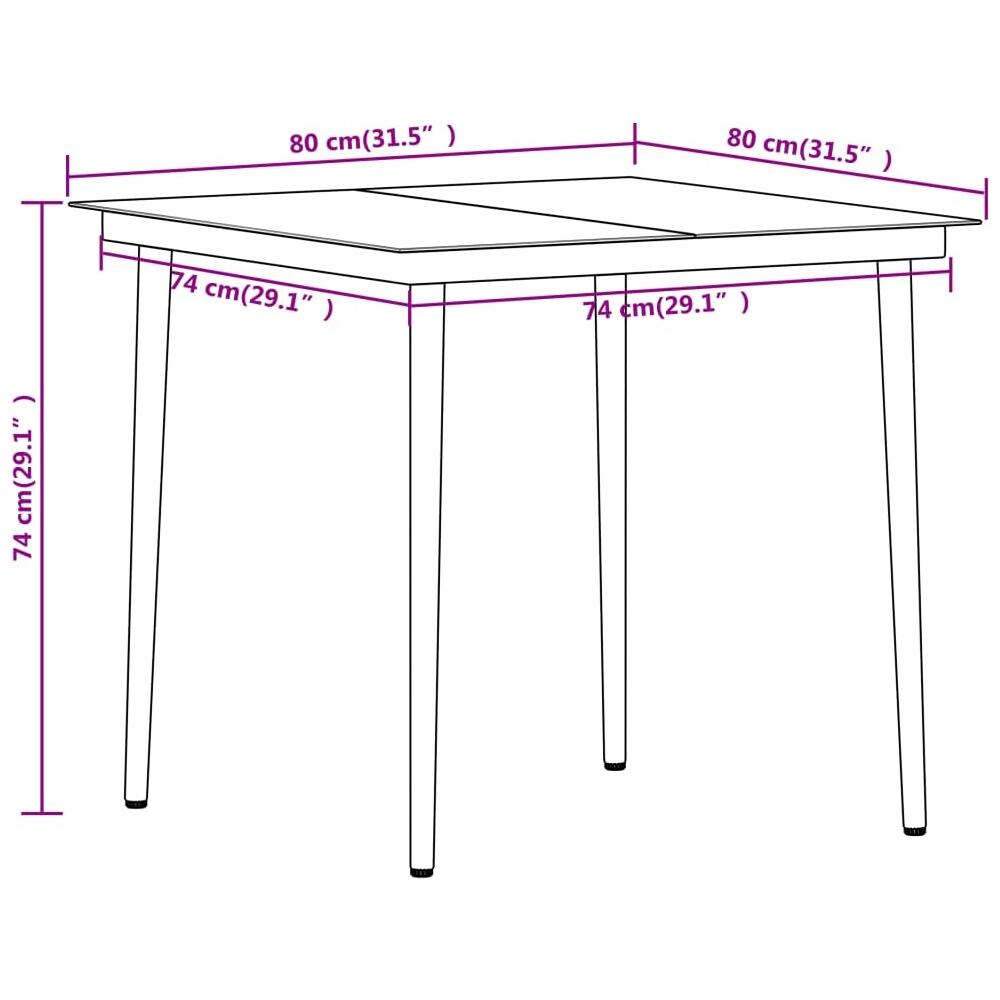 Set Mobili Da Pranzo Per Giardino 5 Pz Rovere - Foto 7