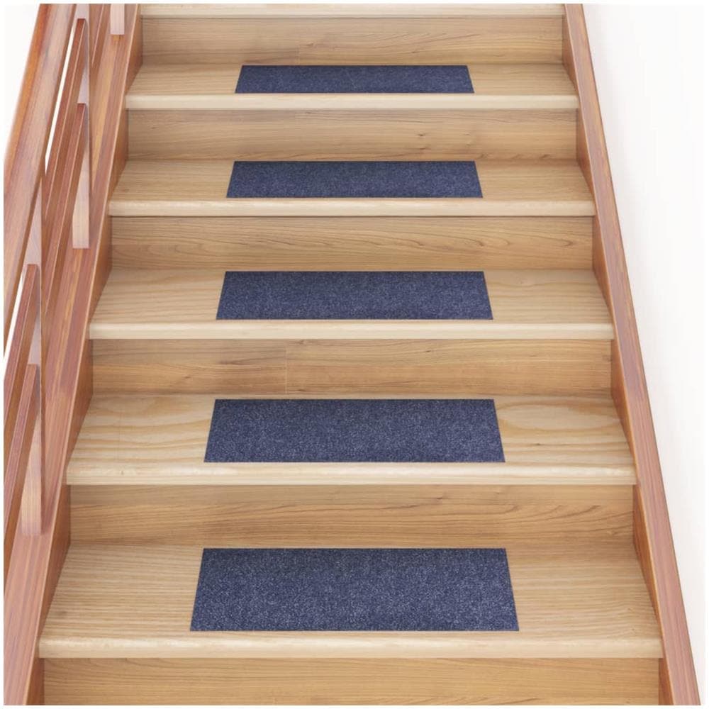 Tappeti Adesivi Rettangolari Per Scale 15pz 60x25 Cm Grigio Blu - Foto 1