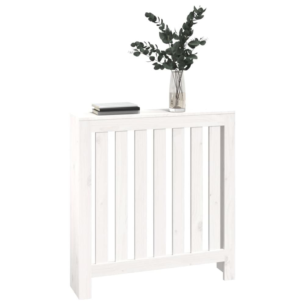 Copertura Termosifone Bianca 79,5x19x84 cm Legno Massello Pino - Foto 2