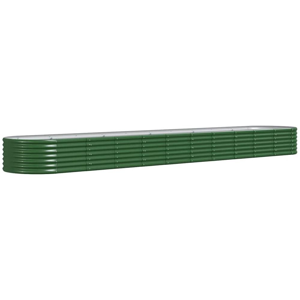 Letto Giardino Acciaio Verniciato a Polvere 440x80x36 cm Verde - Foto 1