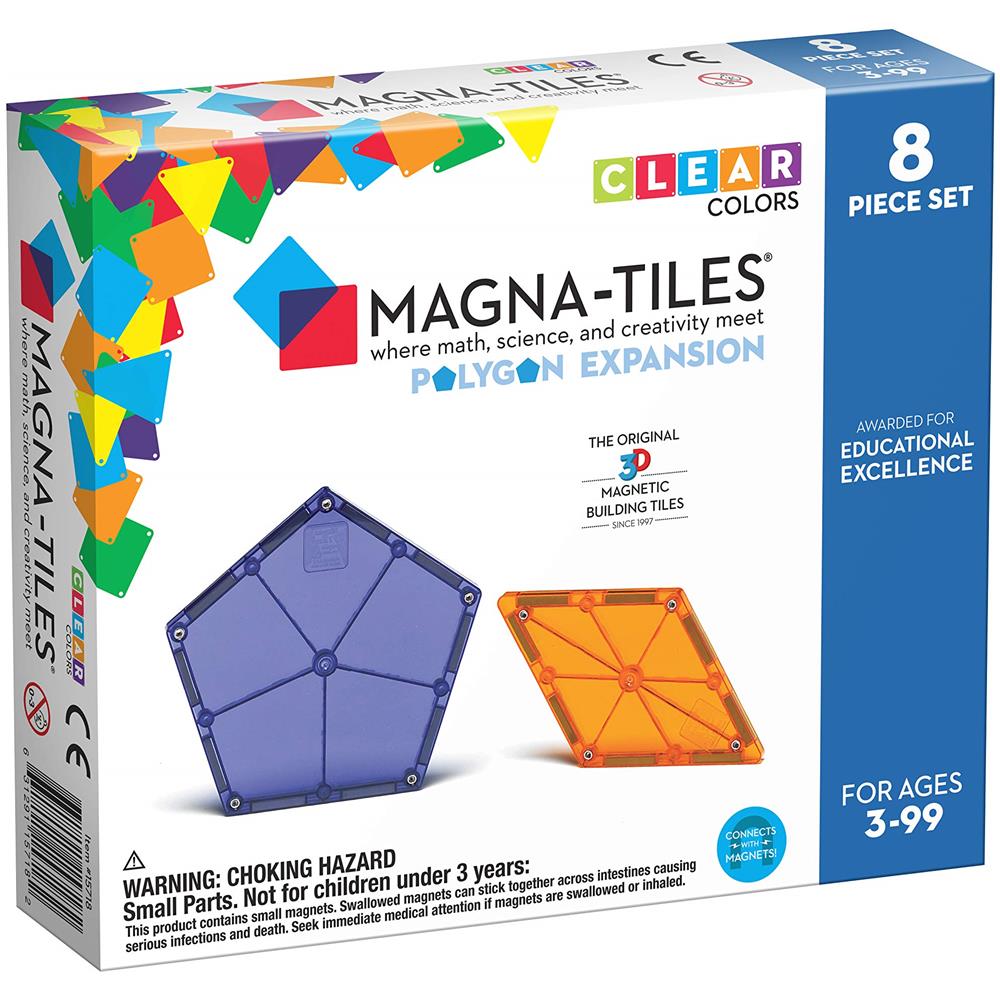 Set Di Costruzioni Magnetiche Ad Espansione Da 8 Pezzi Poligoni, Il Marchio Di Costruzioni Magnetiche Originale - Foto 4