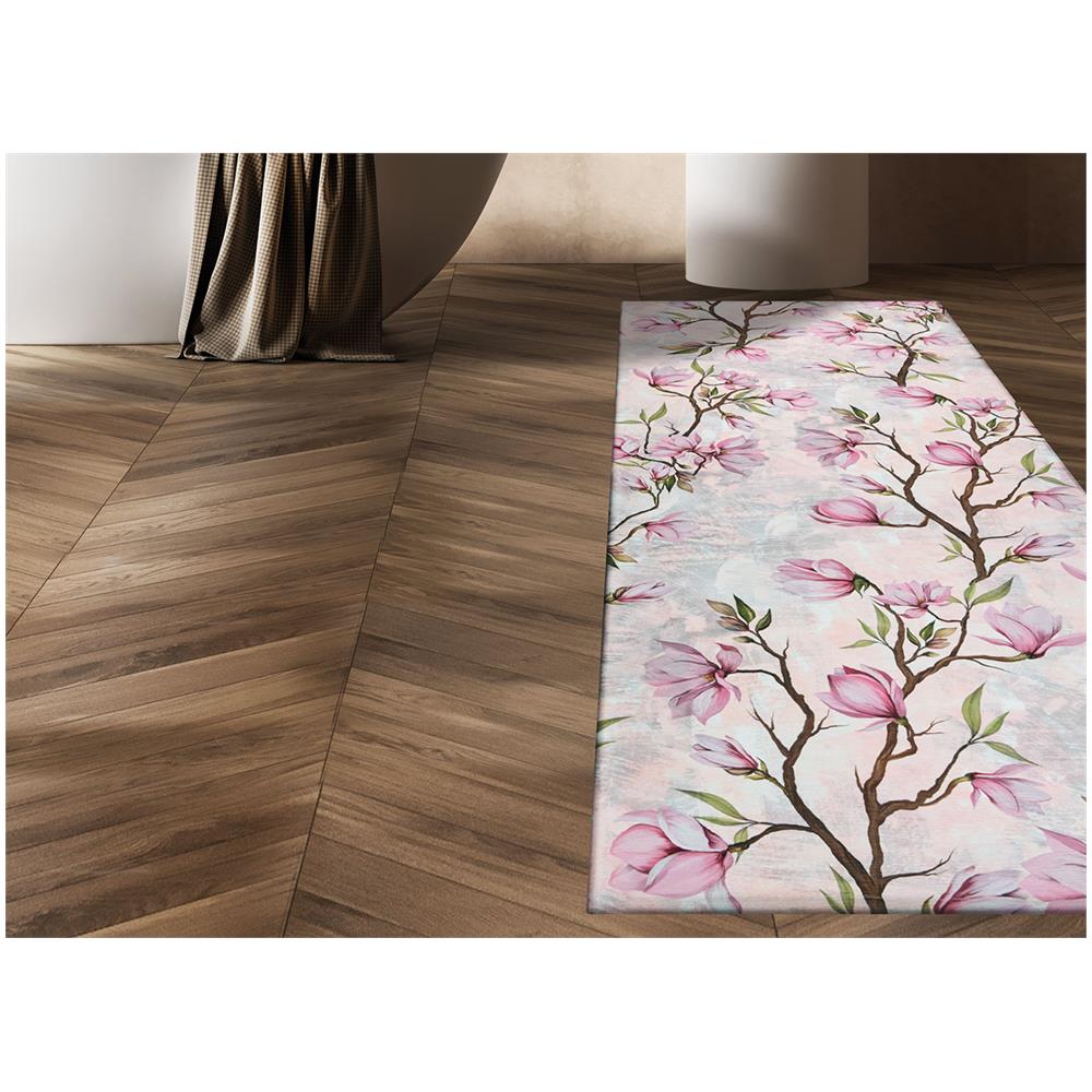 Tappeto Cucina Antiscivolo Stampa Digitale Emozioni Fantasia Magnolia Giapponese By Suardi 58x115 Magnolia Giapponese - Foto 5