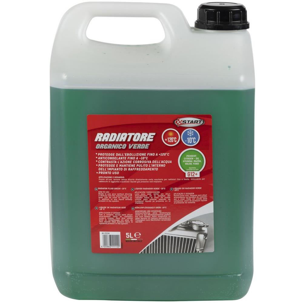 Liquido Radiatore Verde G12+ Da 5 Litri - Contrasta Lâ€™azione Corrosiva Dellâ€™acqua - Protegge Dallâ€™ebollizione Fino A +120â°c E Agisce Da Anticongelante Fino A -10â°c - Foto 1