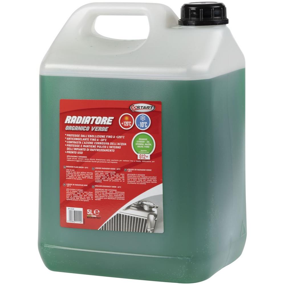 Liquido Radiatore Verde G12+ Da 5 Litri - Contrasta Lâ€™azione Corrosiva Dellâ€™acqua - Protegge Dallâ€™ebollizione Fino A +120â°c E Agisce Da Anticongelante Fino A -10â°c - Foto 2