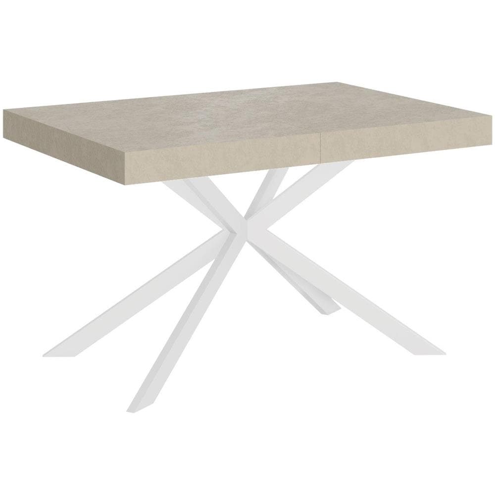 Tavolo allungabile 90x120/224 cm Plaker cashmere gambe bianche - Foto 1