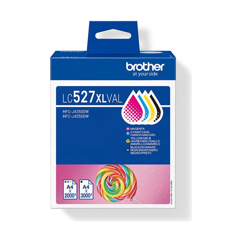 LC527XLVAL Cartuccia d'Inchiostro 4 Pezzi Originale Resa Elevata (XL) Nero, Ciano, Magenta, Giallo - Foto 1