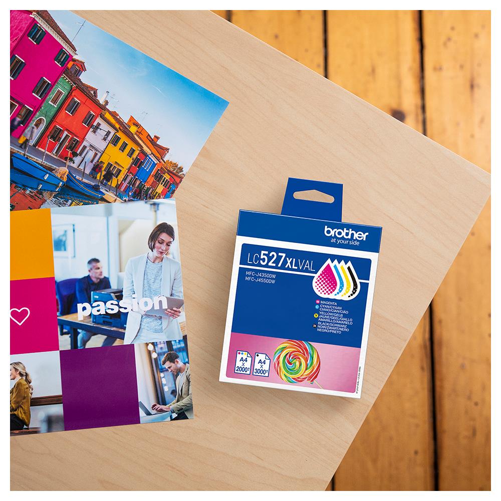 LC527XLVAL Cartuccia d'Inchiostro 4 Pezzi Originale Resa Elevata (XL) Nero, Ciano, Magenta, Giallo - Foto 5