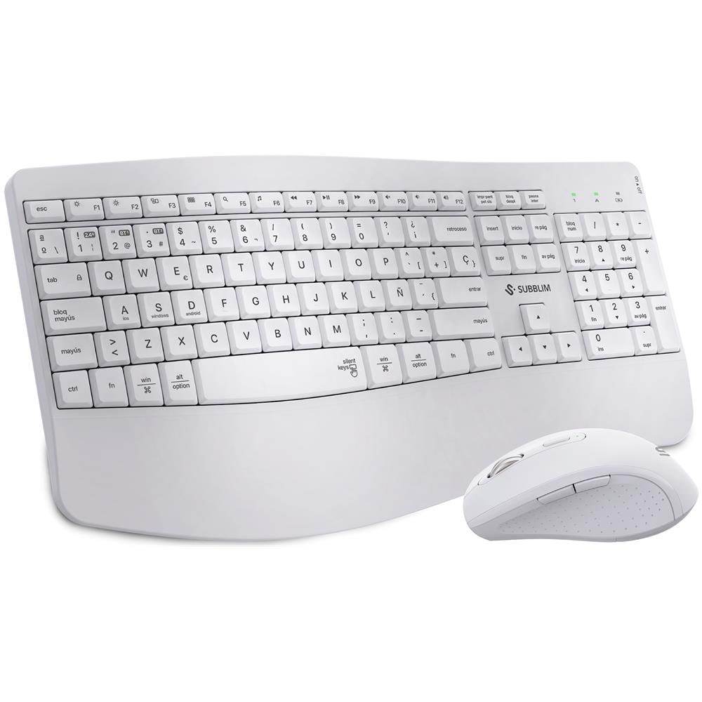 Tastiera e Mouse Wireless SUBKBC-DCOPW1  (Layout Spagnolo) Colore Bianco - Foto 10
