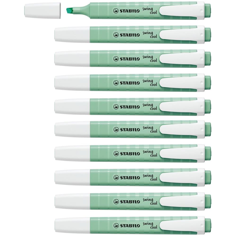 swing cool Pastel - Evidenziatore - Confezione da 10 - Verde Menta - Foto 1