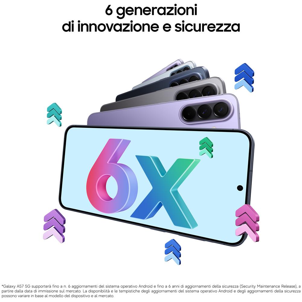 Galaxy A57 5G 128GB 8GB Ram Display 6,7" Super AMOLED 120Hz Full HD+ Camera 50+12+5MP Selfie 12MP Dual nanoSim (+eSim) Android 16 Exynos 1680 5000mAh Awesome Lilac - Foto 13