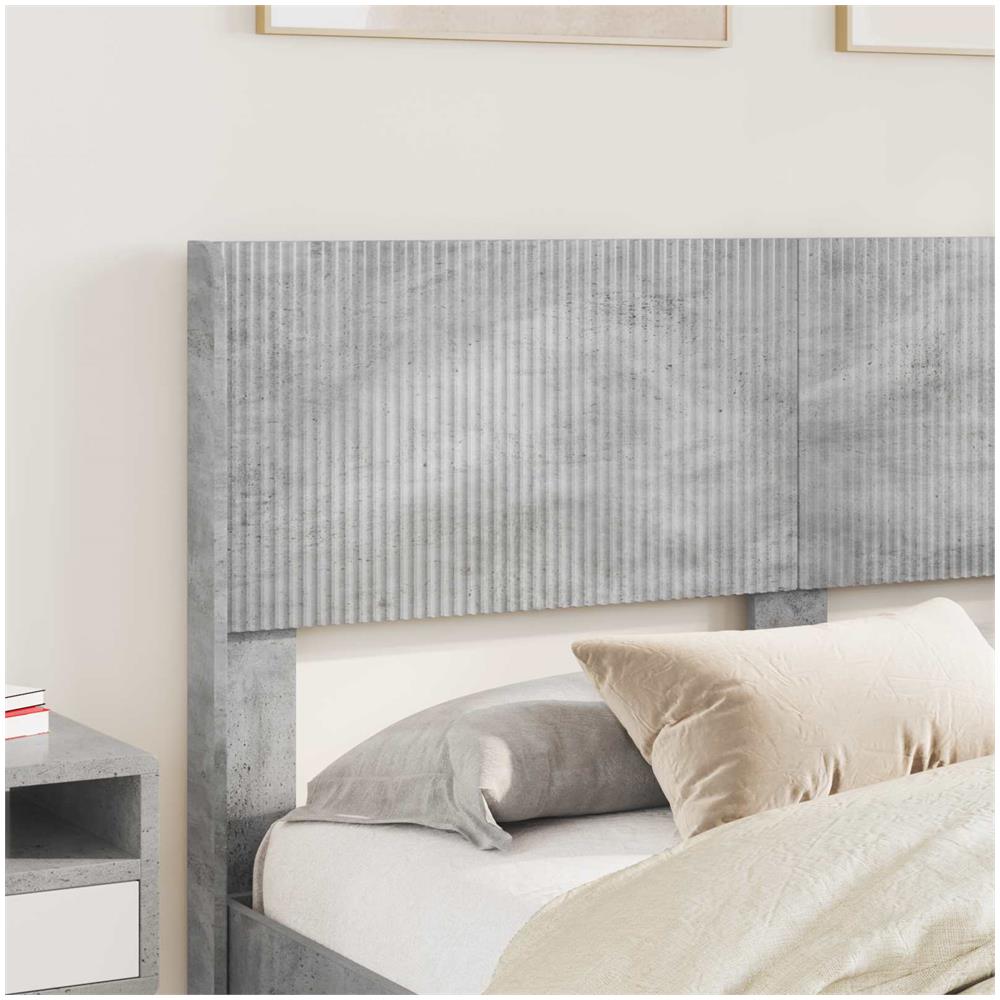 Struttura del letto con stoccaggio e testata Grigio Cemento - Foto 2