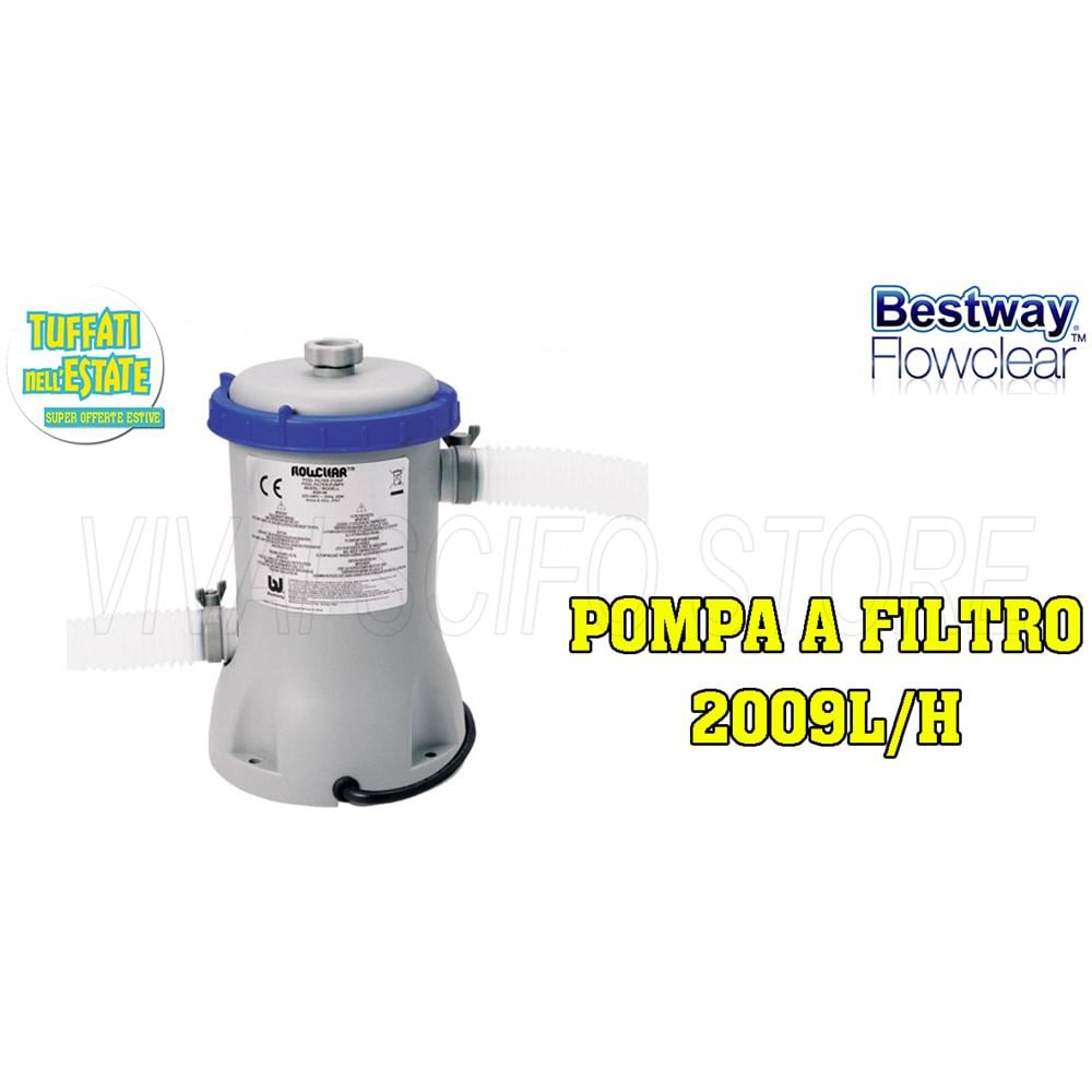 Pompa Filtrante Per Piscina Capacità 2006 Lt / h - Foto 1